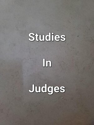 cover image of Studies In Judges